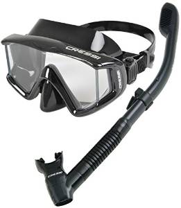 Cressi Panoramic Wide View Mask Dry Snorkel Set